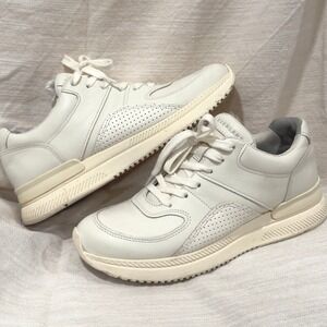 Everlane The Trainer Leather Off White Cream Sneakers Mens 6 Womens 8